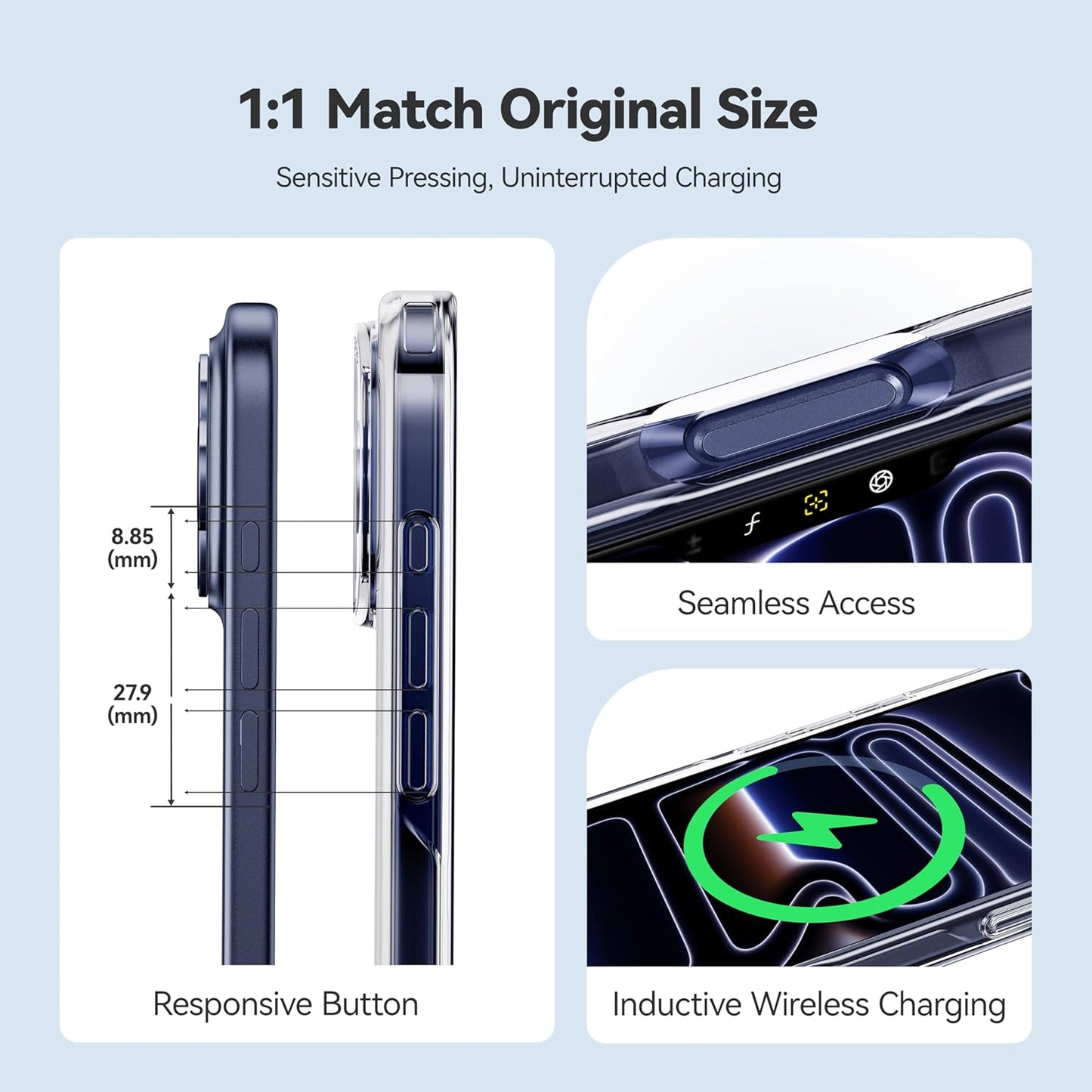 CASEKOO for iPhone 17 Pro Max Case Crystal Clear, 3X Anti-Yellow & Virgin TPU, 15FT Military-Grade Drop Protection, Slim Transparent Women Men Funda para for iPhone 17 Pro Max Case 6.9 inch, Clear - Rayz Mart