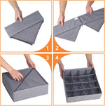 3 Pack Sock Underwear Drawer Organizer Dividers for Closet Storage