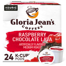 Gloria Jean's Coffees Raspberry Chocolate Lava Single-Serve Keurig K-Cup Pods Flavored Medium Roast Coffee 24 Count