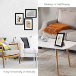 PECULA 2 Pack 5x7 Picture Frame, Black Picture Frame for Wall and Tabletop Display, Resistant Plastic Clear Plexiglass for Vertical or Horizontal Display