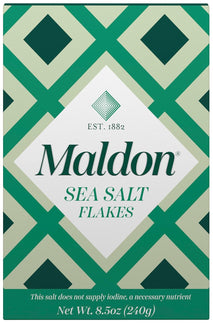 Maldon Sea Salt Flakes 8.5 oz (240 g) pyramid shaped gourmet salt perfect for various dishes