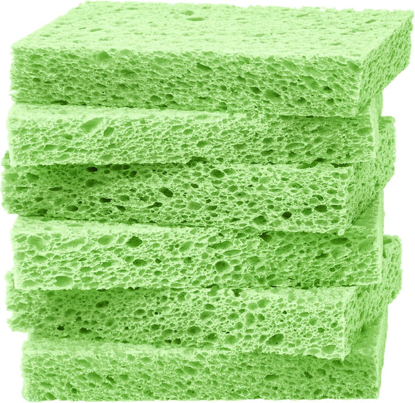 ARCLIBER Cellulose Sponges,Heavy Duty Scrub Kitchen Sponge No Scratching,Pop Up Eco DIY (6 Pack)