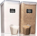 Extra Large Bulk Food Storage Containers with Airtight Lids for Kitchen and Pantry Organization