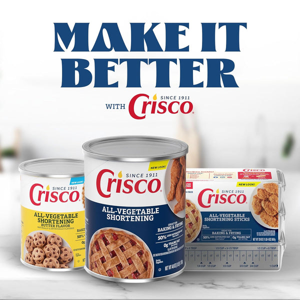 Crisco All-Vegetable Shortening, 6 Pounds, Classic Blue Can, Gluten Free, Kosher