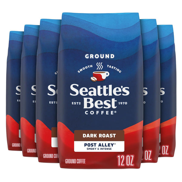 Seattle's Best 6th Ave Bistro Dark Roast Ground Coffee, 3 x 12 oz Arabica Bags