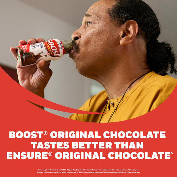BOOST Original Ready to Drink Nutritional Drinks, Rich Chocolate, 8 Fl Oz Bottles (Pack of 24)