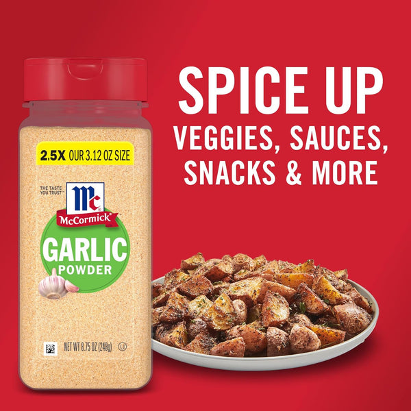 McCormick Garlic Powder: Non-GMO, Fresh Whole Cloves, Consistent Flavor, 8.75 oz