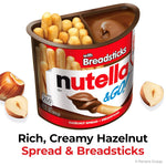 Nutella & Go! Chocolate Hazelnut Spread with Breadsticks, 12 Snack Packs, 1.8 oz Each