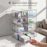 8 Pack Clear Stackable Acrylic Storage Boxes for Art Tool & Sketch Organization
