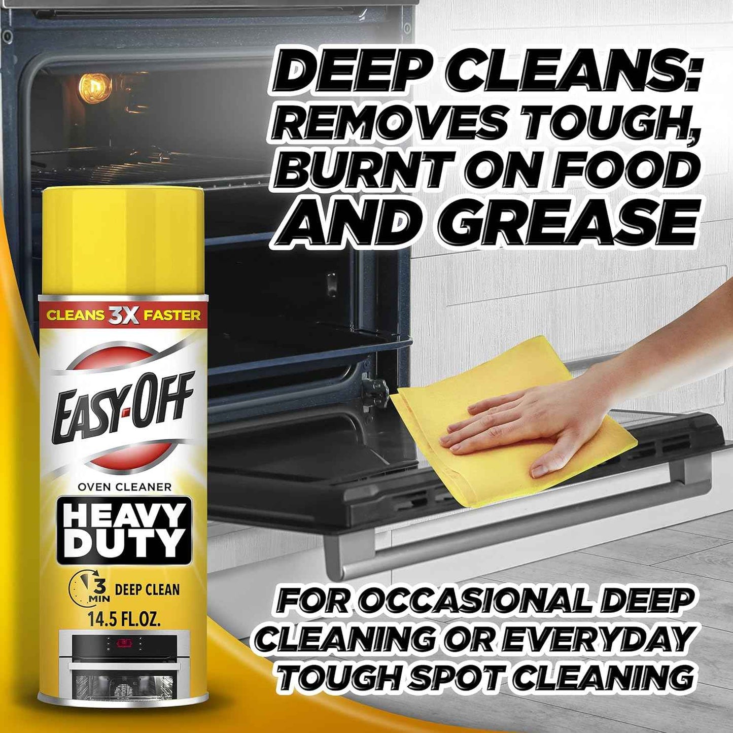 Easy Off Heavy Duty Oven Cleaner, Regular Scent 14.5 oz Can (Pack of 2)