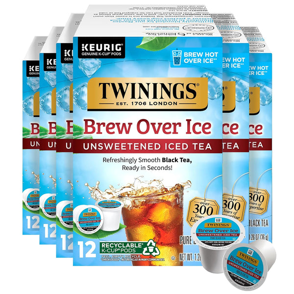 Twinings Lemon and Ginger Herbal Tea K-Cup Pods for Keurig, 24 Count