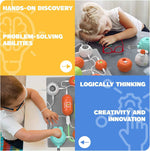 Science kits for kids, electronics exploration, 35 circuit parts, STEM educational toy gifts for ages 3-12