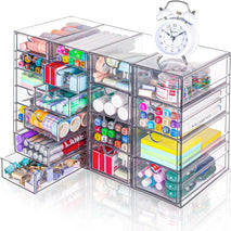 Acrylic Organizer with 20 Drawers for Office and Craft Storage