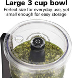 Hamilton Beach 3-Cup Electric Vegetable Chopper & Mini Food Processor, 350 Watts, Stainless Steel