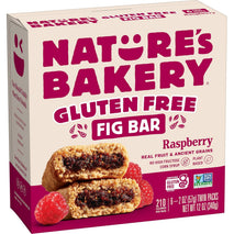 Nature's Bakery gluten-free, raspberry, fig bars, real fruit, vegan, non-gmo, snack bar, twin packs