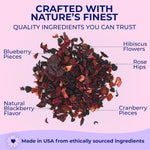 Katy's Berry Loose Leaf Tea - Hibiscus, Blueberry & Cranberry - Fruity Herbal Tea