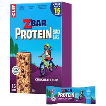 Zbar Protein Chocolate Chip Crispy Snack Bars 15 Pack Non-GMO Gluten Free 5g Protein