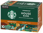 Starbucks House Blend Coffee K-Cup Pods, medium roast Arabica coffee, 10-count, 2-box pack