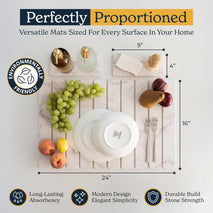 Oleex 3-Pack Stone Dish Drying Mat Set for Kitchen Counters