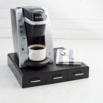 Amazon Basics K-Cup Compatible Coffee Pod Storage Drawer with 3 Easy-Open Drawers and 36 Pod Capacity