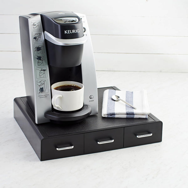 Amazon Basics K-Cup Compatible Coffee Pod Storage Drawer with 3 Easy-Open Drawers and 36 Pod Capacity