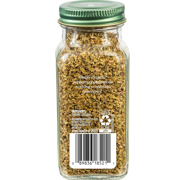 Simply Organic Oregano, 0.75 oz, Premium Organic, Earthy Taste, Mediterranean and Italian Dishes