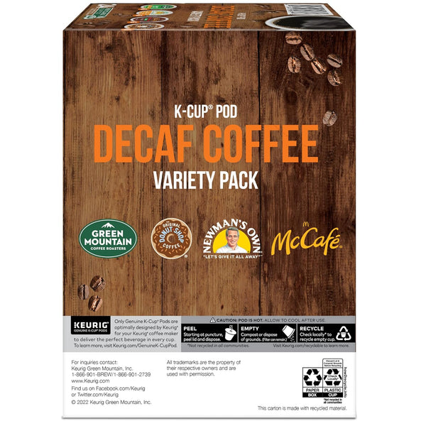 Keurig Decaf Coffee Variety Pack, 24 Count, Single Serve K-Cup Pods