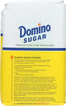 domino sugar granulated, 64 oz, premium pure cane sugar, free-flowing, all-purpose, high-quality
