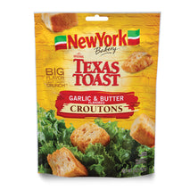 New York Bakery Texas Toast Garlic and Butter Croutons, 5 oz Resealable Bag, Hearth-Baked with Herbs