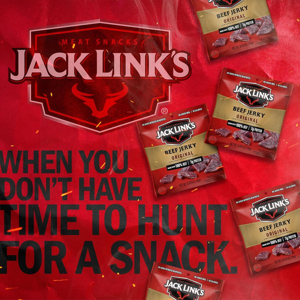 Jack Link's Beef Jerky Multipack, 20 Pack, 0.625 oz Bags, 100% Real Beef