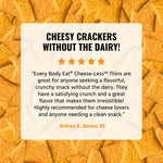 Every Body Eat Gluten Free Crackers, Cheese-Less – Healthy Snacks, Vegan Cheddar Style Crackers, Dairy Free, Seed Oil Free Snack Crackers (Pack of 2), 4 oz Bags