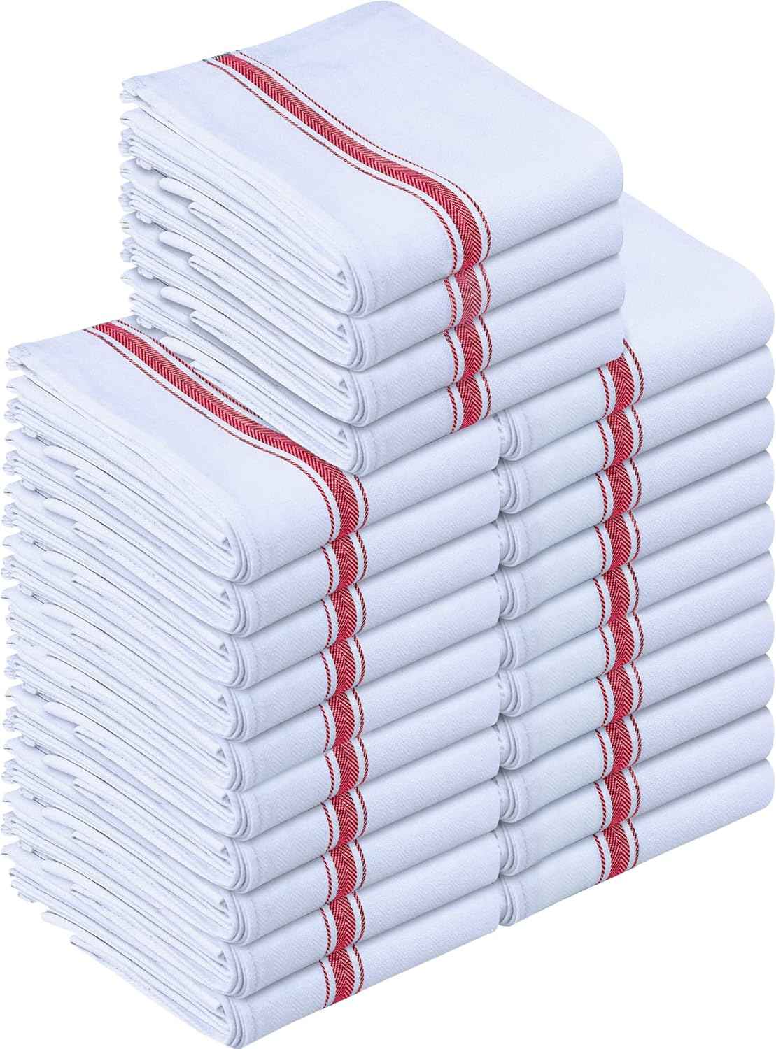 Utopia Towels Blue Dish Towels [12 Pack - 15 x 25 Inches] 100% Ring Spun Cotton Highly Absorbent & Reusable Cleaning Bar, Tea, Kitchen and Dishcloths Set - 200 GSM