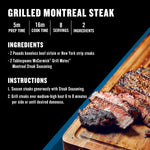 McCormick Montreal Steak Seasoning, No MSG, Gluten Free, 11.62 oz, Bold Savory Grilling Flavor for Meat and Vegetables