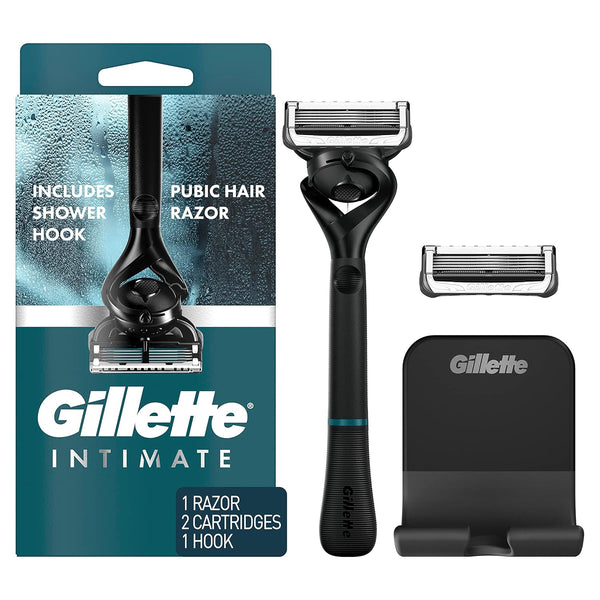 Gillette Intimate Razor for Men, Men’s Pubic Razors with 5-Blade Refills, Gentle and Easy to Use