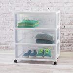 Sterilite Wide 3-Drawer Cart for Storage and Organization