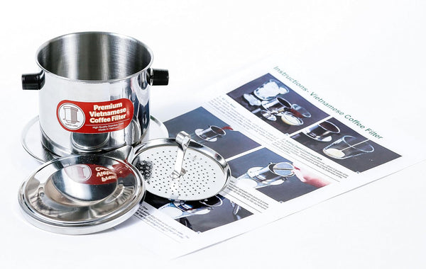 Vietnamese Coffee Filter Set made of stainless steel, 8 oz capacity