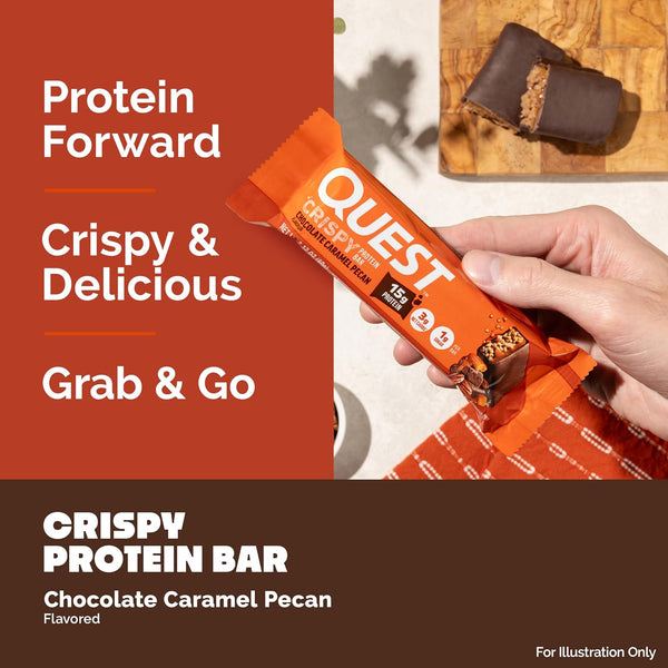 Quest Nutrition Crispy Chocolate Caramel Pecan Hero Protein Bar, 12 Count
