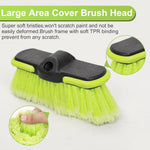 65" car wash brush long handle soft bristle scrub cleaning mop kit for rv boat truck suv caravan solar panel house siding