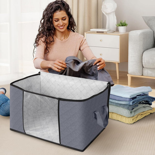 6 pack storage bags for clothes and blanket organization