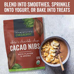 Viva Naturals Organic Cacao Nibs, 1 LB (454 g), Unsweetened, Keto Friendly, Vegan, Non-GMO, Gluten-Free