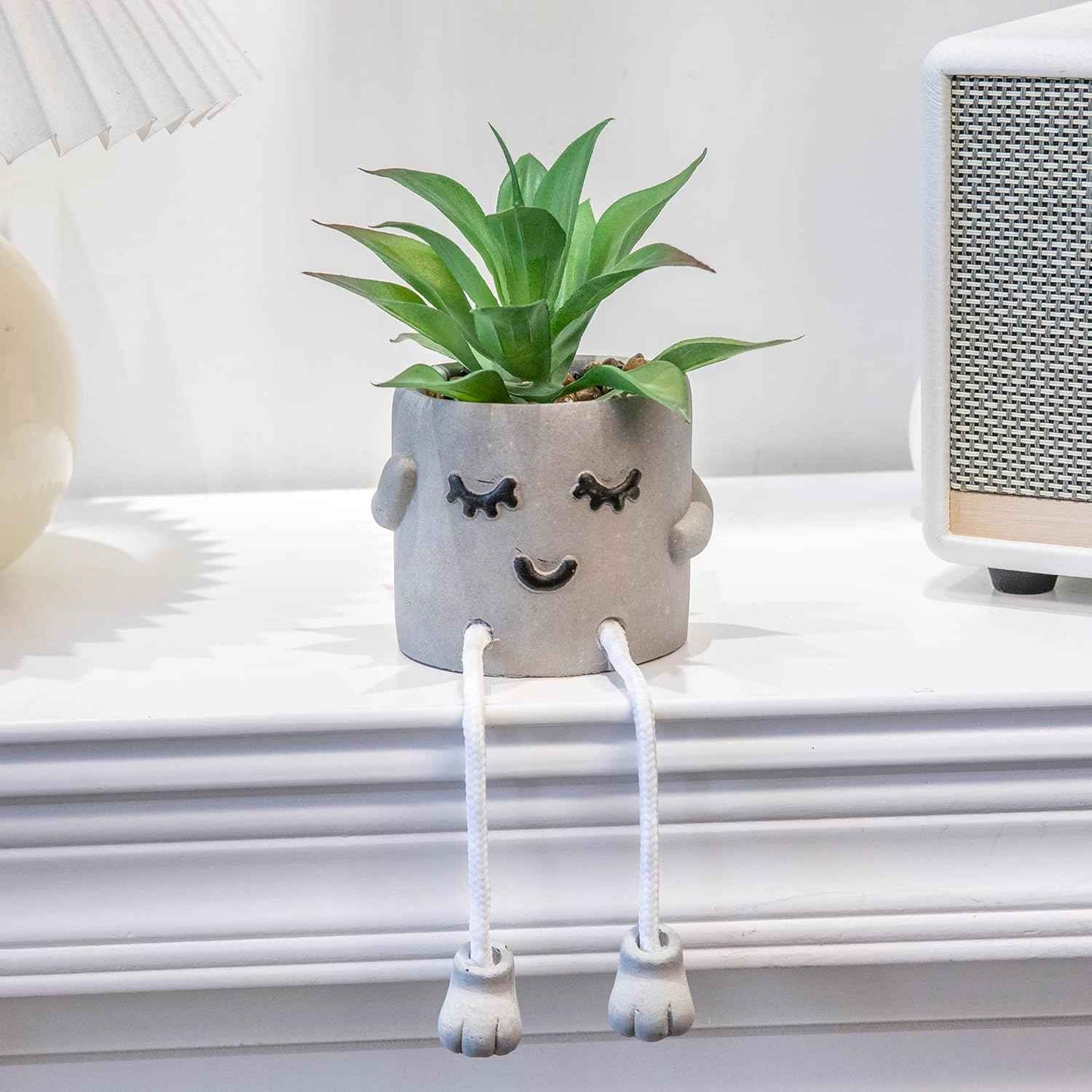 3PCS Cute Artificial Plants Office Decor for Women and Men, Small Fake Plants Decor for Bedroom and Bathroom, Lovely Faux Succulent Desk Decor for Office and Home