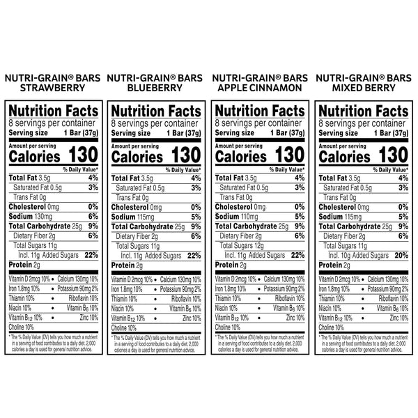 Nutri-Grain Soft Baked Breakfast Bars Variety Pack Whole Grain