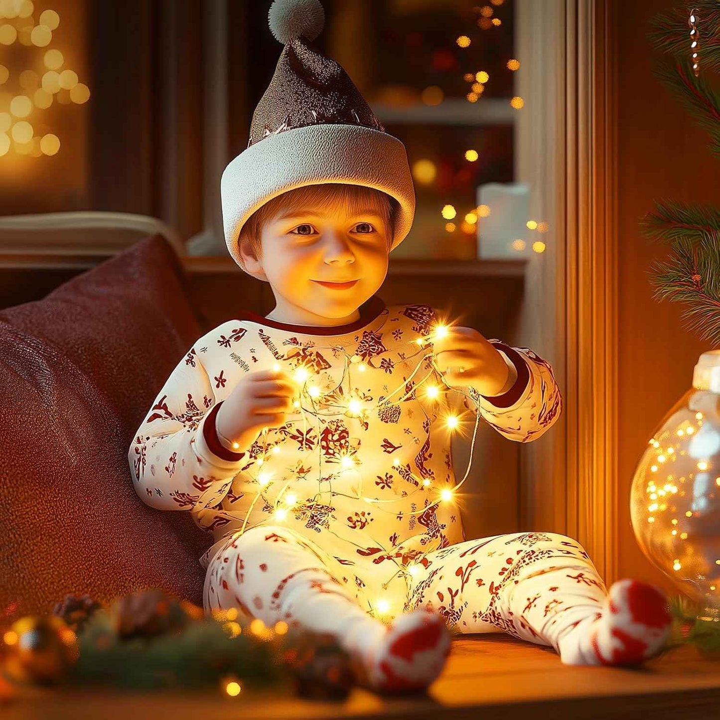 Minetom Fairy Lights Plug in, 33Ft 100 LEDs Waterproof Silver Wire Firefly Lights, Adaptor Included, Starry String Lights for Wedding Indoor Outdoor Christmas Patio Garden Decoration, Warm White