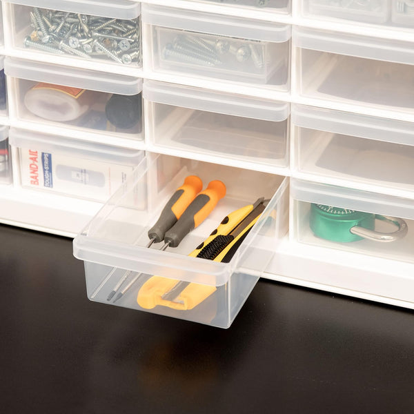 24-Drawer Plastic Storage Organizer for Small Parts and Tools
