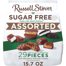 russell stover sugar free assorted chocolate candy 15.7 oz bag assorted treats