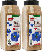 Badia Organic Ground Flax Seed, 16 oz - Superfood High in Fiber & Omega-3, Certified Organic, Non-GMO, Gluten-Free & Vegan-Friendly