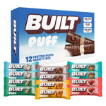 Built Bar, Collagen Puff Protein Bars Variety Pack, 12 Pack, On-the-go Snacks, Breakfast, Assorted Flavors