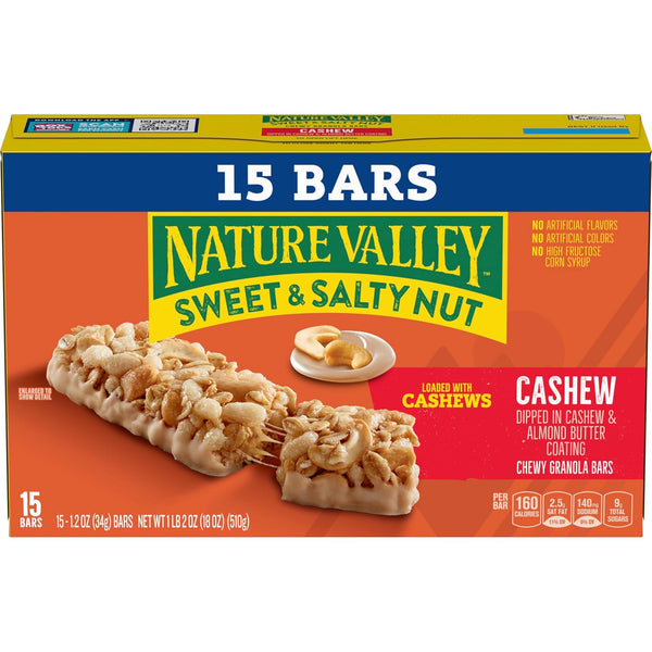 Nature Valley Sweet and Salty Nut Granola Bars, 15 Bars, 18 oz