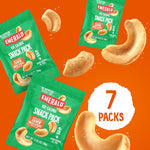 Emerald Nuts Roasted and Salted Cashews 7ct, 100-Calorie Individually Wrapped, Kosher Certified, Non-GMO, Plant-Based, No Artificial Additives