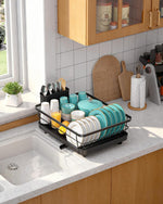 Stainless Steel Dish Rack with Drainboard for Kitchen Counter and Sink